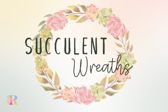 Download Succulent Watercolor Wreaths Clipart - Wreaths Collection