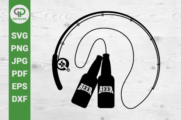 Download Fishing Beer SVG Circle Fishing Rod SVG - Fish Collection