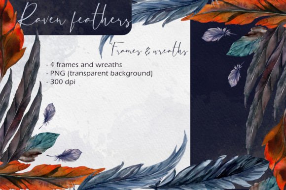 Download Raven Feathers: Frames and Wreaths - Premium Resources