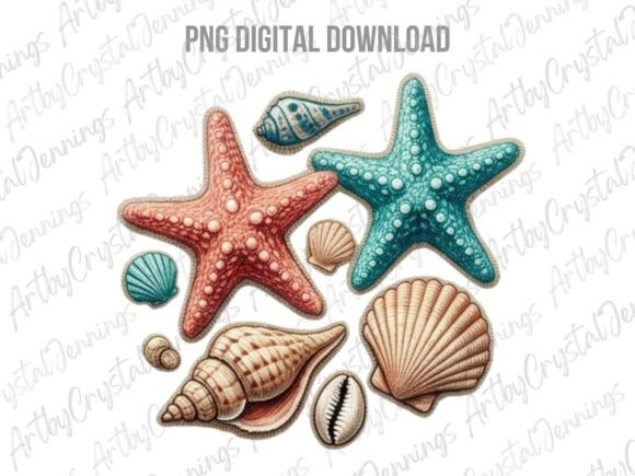 Download Beach Seashell and Starfish Clipart PNG - Fish Collection