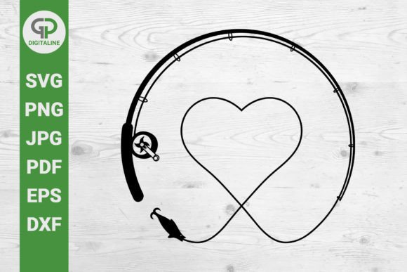 Download Love Fishing SVG Fishing Rod, Heart SVG - Fish Collection