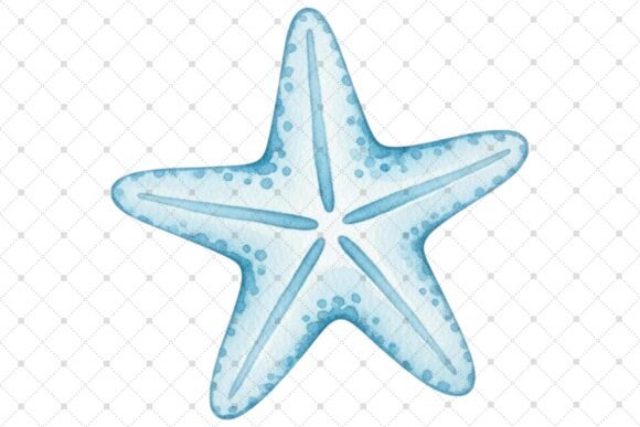 Download Minimalist Blue Starfish Illustration - Fish Collection