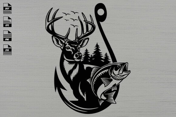 Download Deer Hunting Svg,Deer Head,Fishing Svg - Fish Collection