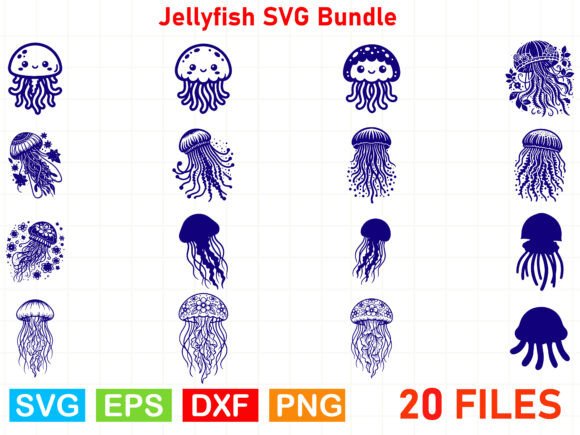 Download Jellyfish SVG Bundle - Fish Collection