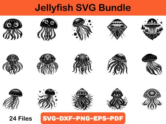 Download Jellyfish SVG Bundle - Fish Collection